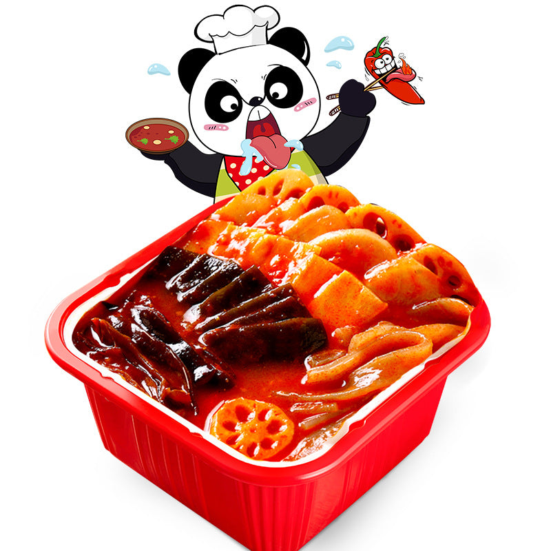 Chongqing self-heating hot pot, convenient and easy-to-prepare instant food, spicy Sichuan-style self-heating hot pot, popular online food, wholesale self-heating mini hot pot.