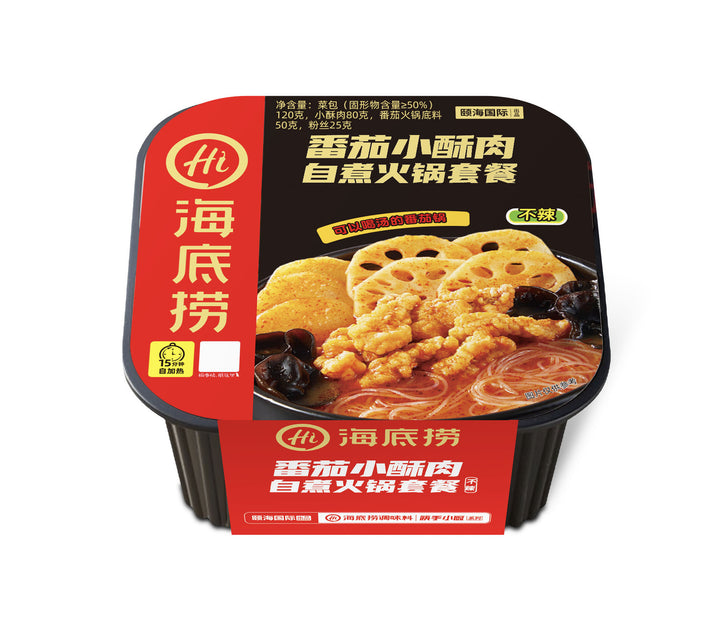Haidilao Self-Heating Hot Pot with Crispy Tripe, Spicy Beef and Beef Brisket - Large Portion, Wholesale Case