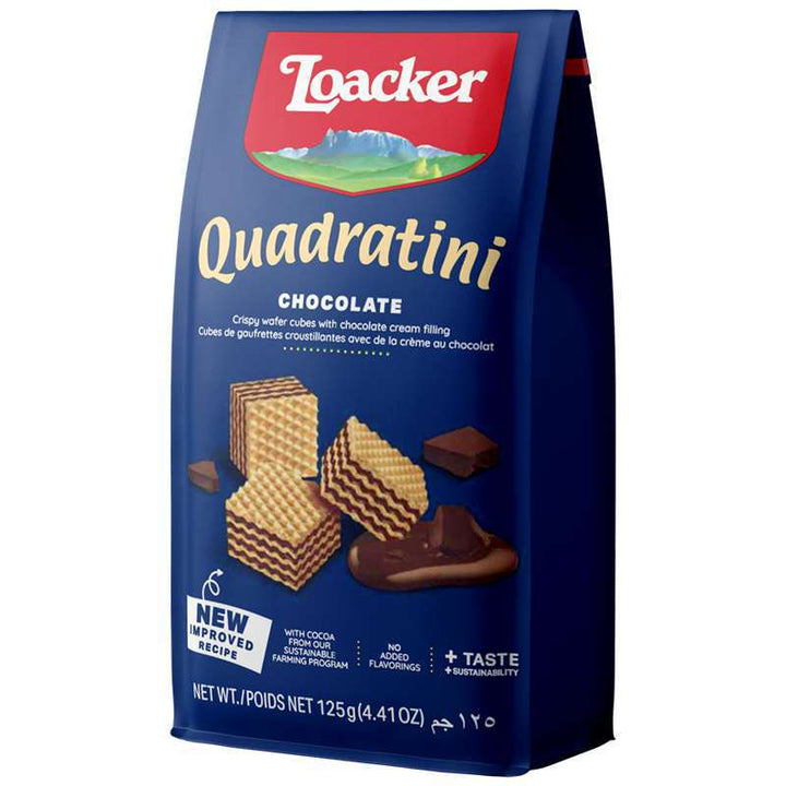 Loacker Wafer Biscuits 125g | Individually Wrapped Snack Pack | Festive Treats