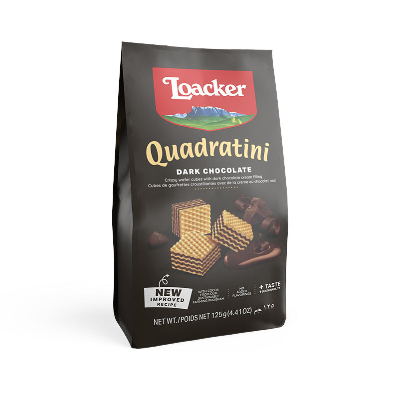 Loacker Wafer Biscuits 125g | Individually Wrapped Snack Pack | Festive Treats