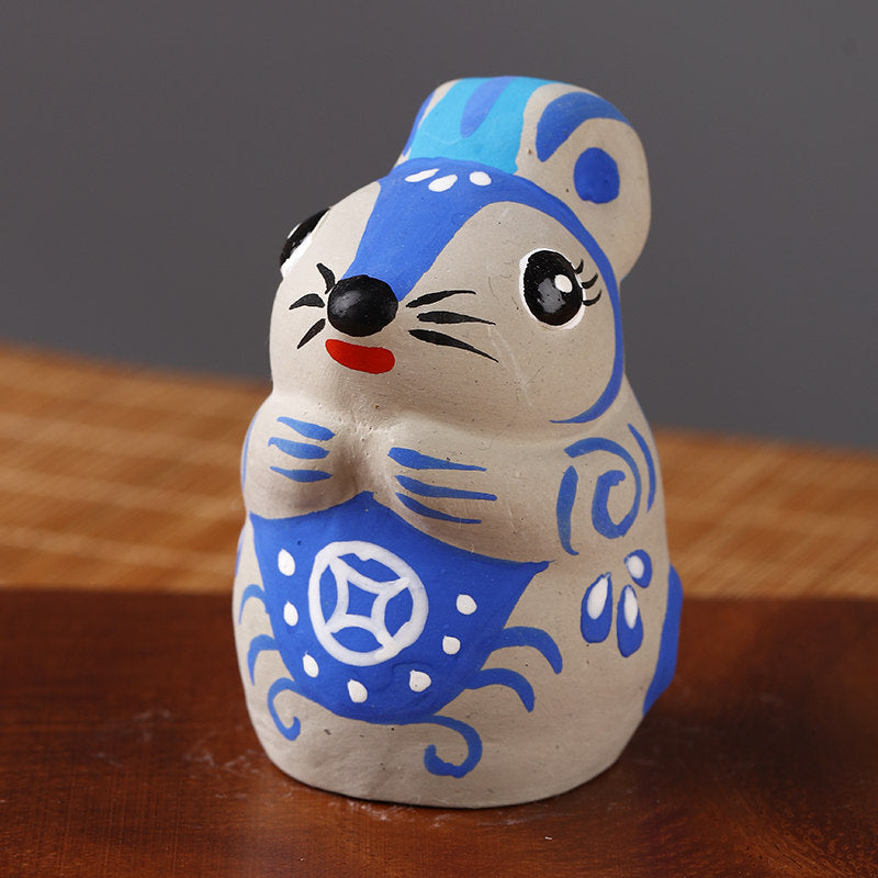 Fengxiang Clay Figurines – Hand-Painted Zodiac Sculptures (Traditional Folk Art)