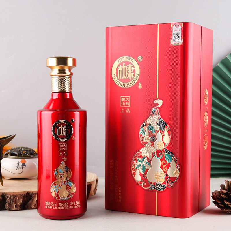 Licor Baishui Dukang Luzhou, sabor a grano puro, 500 ml, caja de regalo para banquetes de bodas, regalo festivo, licor al por mayor