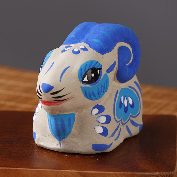 Fengxiang Clay Figurines – Hand-Painted Zodiac Sculptures (Traditional Folk Art)