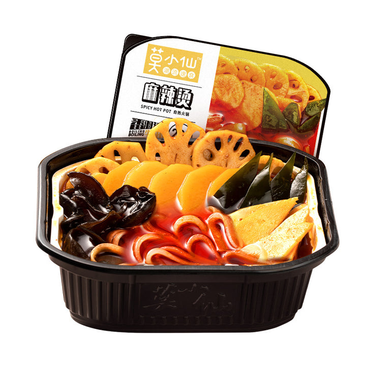 Mo Xiaoxian Self-Heating Hot Pot - Old Chengdu Style Maoxuewang (Spicy Blood Curd and Offal Hot Pot), Chongqing Style Mini Hot Pot, Ready-to-Eat Instant Meal for Late-Night Snacking