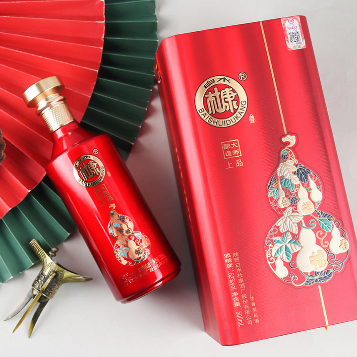 Licor Baishui Dukang Luzhou, sabor a grano puro, 500 ml, caja de regalo para banquetes de bodas, regalo festivo, licor al por mayor