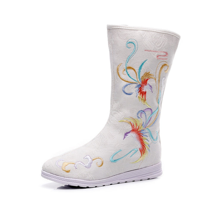 Yunfeng 2020 autumn ancient style Hanfu boots ethnic style embroidered boots performance ancient costume high-top embroidered single boots