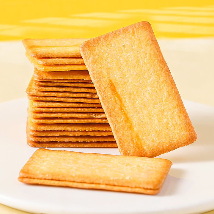 Direct Ship Rock-Baked Cheese Crispy Biscuits | Japanese-Style Thin Crisps | Office Snack