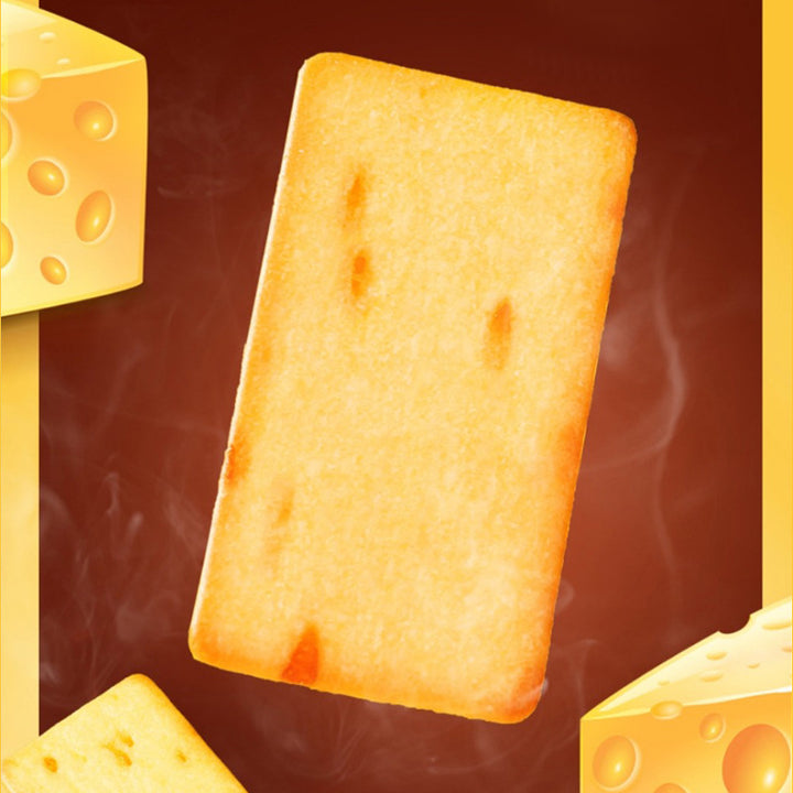 Direct Ship Rock-Baked Cheese Crispy Biscuits | Japanese-Style Thin Crisps | Office Snack