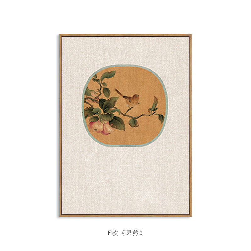 New Chinese style living room Japanese restaurant decoration painting Zen watercolor flower paintings study room murals Chinese ancient style modern