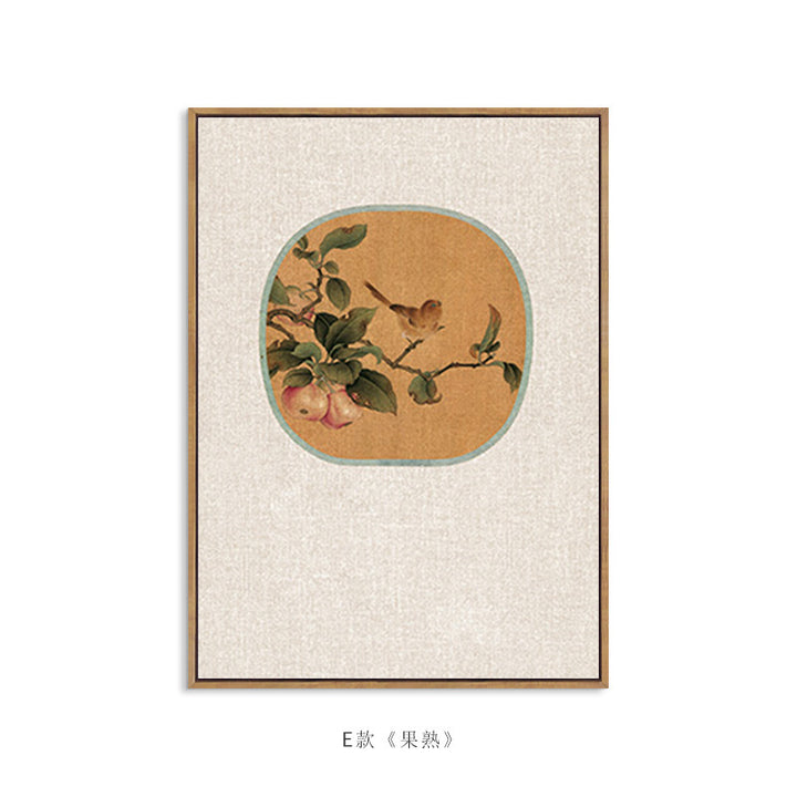 New Chinese style living room Japanese restaurant decoration painting Zen watercolor flower paintings study room murals Chinese ancient style modern