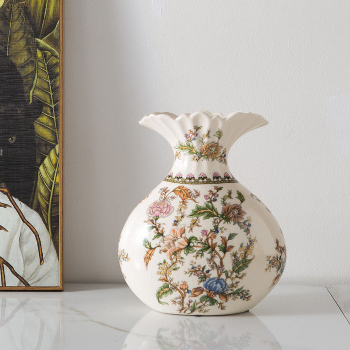 Creative New Chinese Ceramic Vase, Vintage Blue and White Porcelain Vase, Home Living Room Decoration, Flower Arrangement, Porcelain, American Ornaments