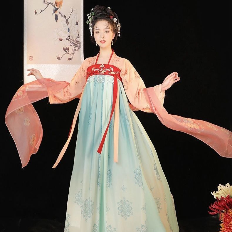 New original adult Hanfu female [Dream Chang'an] Qixi skirt ancient costume Chinese style cabbage spring and summer style daily