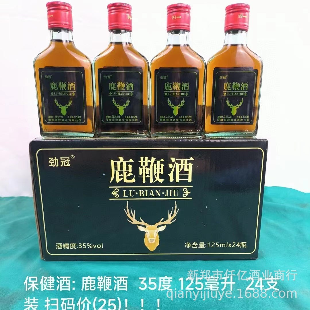 Wellness Herbal Liqueurs (125ml Small Bottles): Cordyceps & Ginseng, Deer Penis, "Three Whips," Maca, Black Goji Berry, and Snake Wine