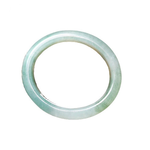 Natural Nanyang Dushan Jade Bangle – Pink Floral &amp; Ice White Jade Bracelet for Women and Children