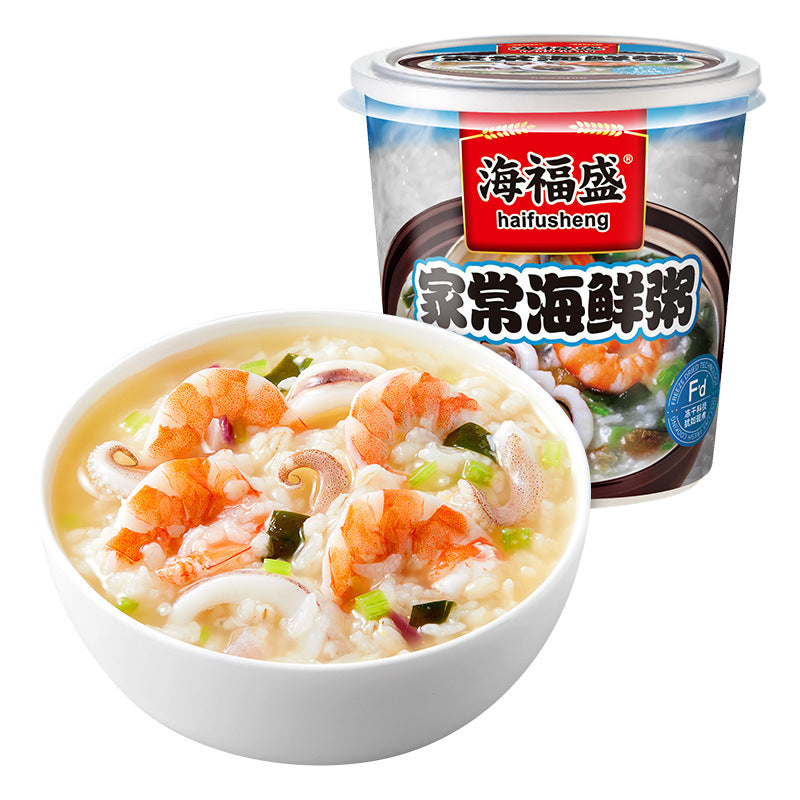海福盛速食冻干粥38g  营养早餐懒人冲泡即食皮蛋瘦肉牛肉海鲜粥