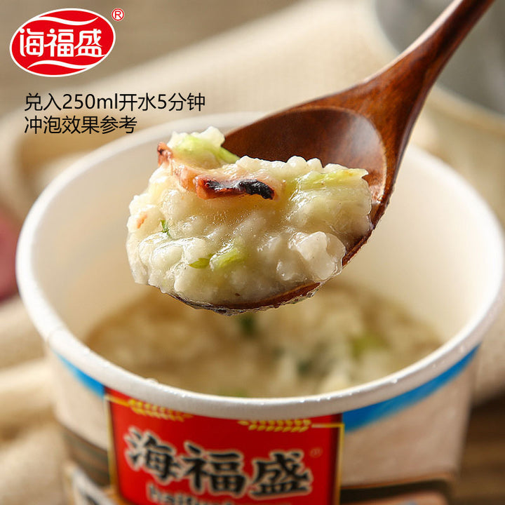 海福盛速食粥冻干粥冲泡即食营养早餐懒人皮蛋瘦肉牛肉海鲜方便粥