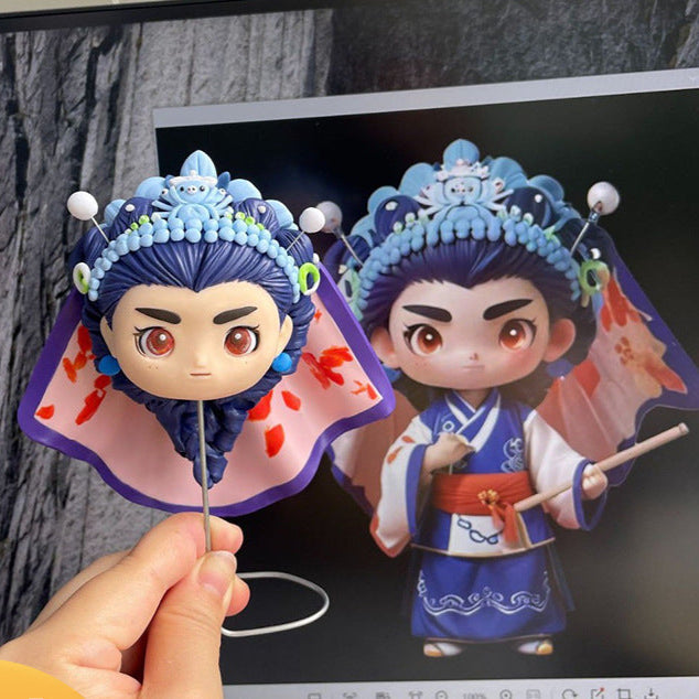 Handcrafted Soft Clay Traditional Opera Figurines – Cartoon DIY Collectible Décor