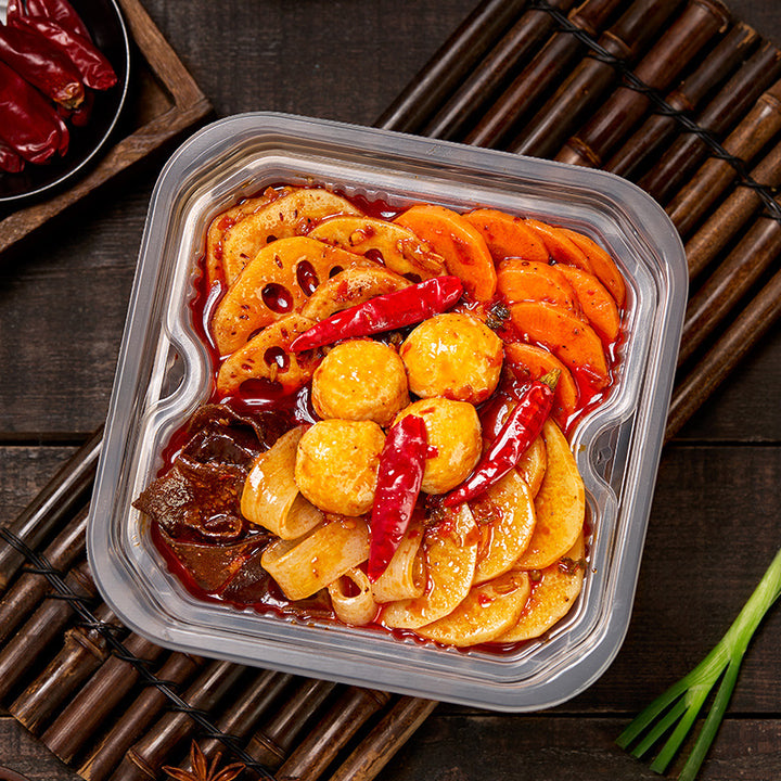 Simeida Self-Heating Hot Pot, Chongqing-style Mala Tang, convenient and ready-to-eat, perfect for lazy people, spicy beef tallow flavor, ideal for late-night meals, self-cooking hot pot.