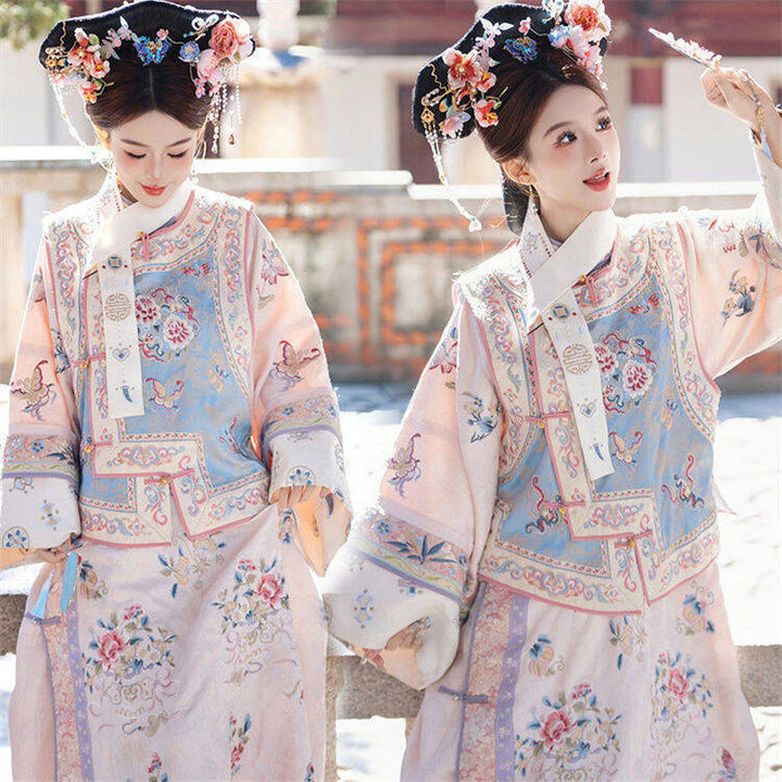 Photography Gege clothing Hanfu Qing Dynasty costume princess vest Qing Dynasty cheongsam full set of Gege clothes photo clothing