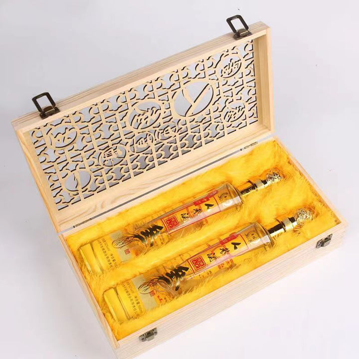 Jilin Changbai Mountain Ginseng & Cordyceps Liquor — Premium Gift Box Edition (52% ABV) | Wellness Spirit with Goji Berries | Northeast China Wholesale Liquor