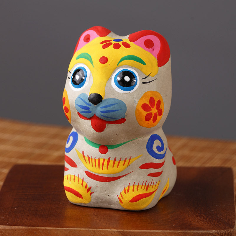 Fengxiang Clay Figurines – Hand-Painted Zodiac Sculptures (Traditional Folk Art)