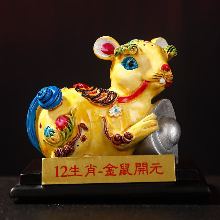 Hand-Painted Zodiac Clay Figurines – Vintage Chinese Folk Art Collectibles