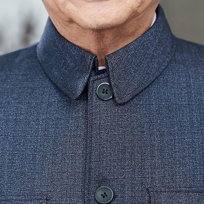 Middle-aged and elderly Zhongshan suit men's suits elderly Zhongshan suit dad coat spring and autumn style old people's clothes grandfather tops