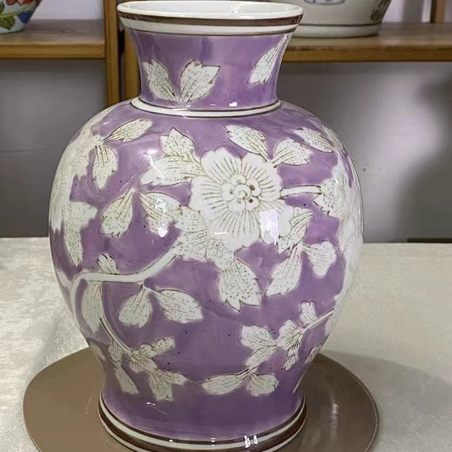 New Chinese ceramic vase, blue and white porcelain vase, flower arrangement, vintage blue and white porcelain, creative flowers, soft decorations, exquisite
