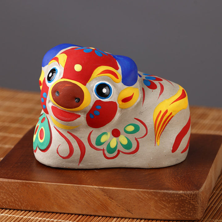 Fengxiang Clay Figurines – Hand-Painted Zodiac Sculptures (Traditional Folk Art)