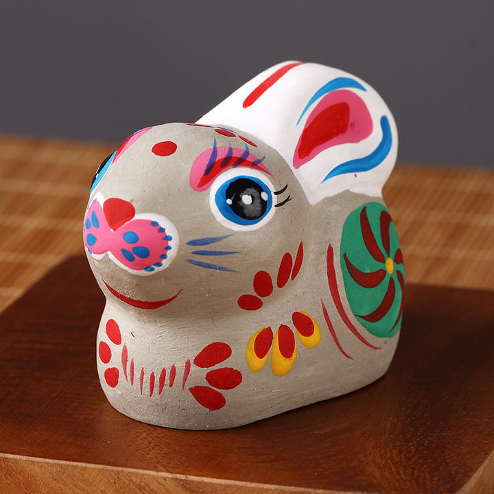Fengxiang Clay Figurines – Hand-Painted Zodiac Sculptures (Traditional Folk Art)