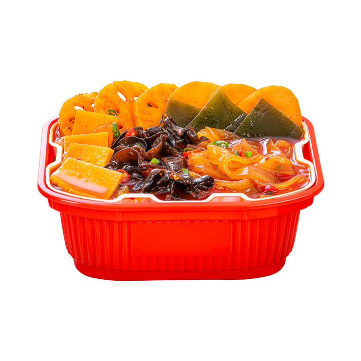Chongqing self-heating hot pot, convenient and easy-to-prepare instant food, spicy Sichuan-style self-heating hot pot, popular online food, wholesale self-heating mini hot pot.