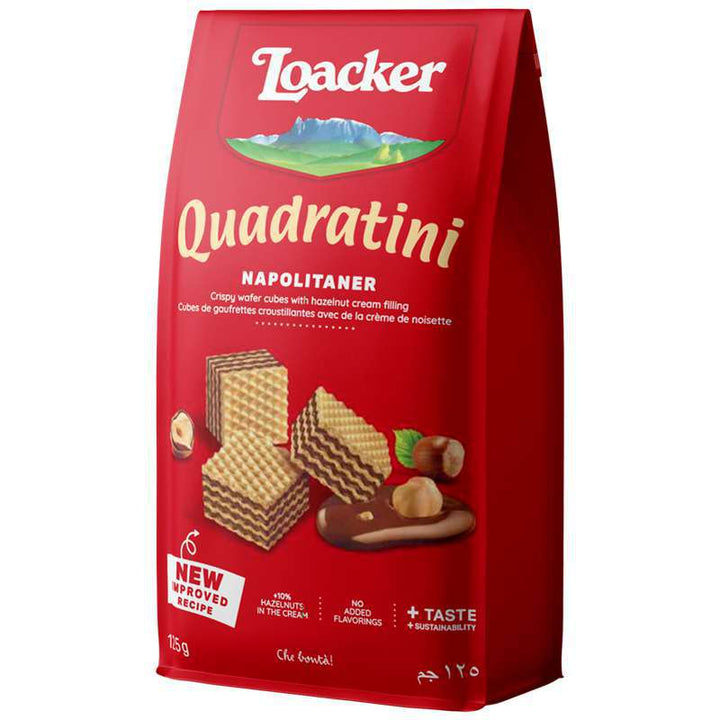 Loacker Wafer Biscuits 125g | Individually Wrapped Snack Pack | Festive Treats