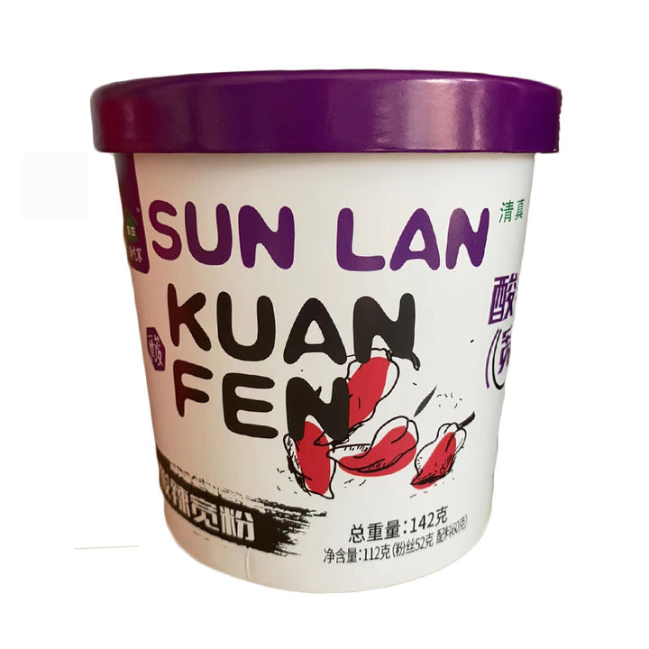 Halal Sour and Spicy Noodles - Hai Chi Jia Sweet Potato Noodles (120g x 6 Cups), Popular Liuzhi Noodles, Satisfying Snack, Convenient Instant Food