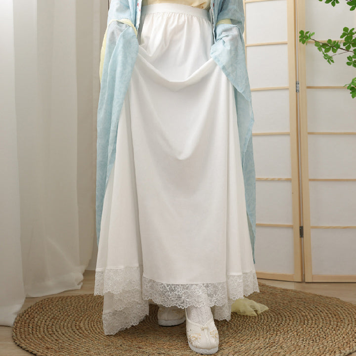 Lace Underskirt for Hanfu | Anti-Exposure Slip Skirt for Cheongsam | Elegant Layering Long Skirt