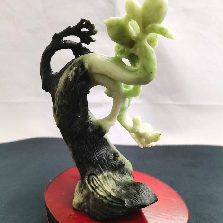 Nanyang Dushan Jade “Blooming Wealth and Prosperity” Home Décor Ornament