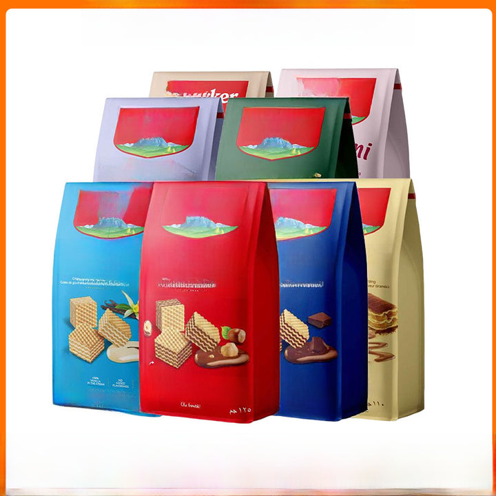 Loacker Wafer Biscuits 125g | Individually Wrapped Snack Pack | Festive Treats