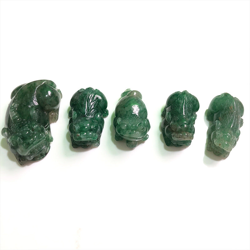 Nanyang Dushan Jade Pixiu &amp; Three-Legged Money Toad Pendant – Full Green Old-Mine Style Jade Necklace Charm