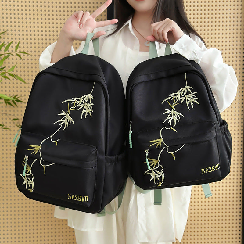 Vintage Chinese Style Embroidered Backpack – Unisex Large Capacity Cas – Dragon Goods