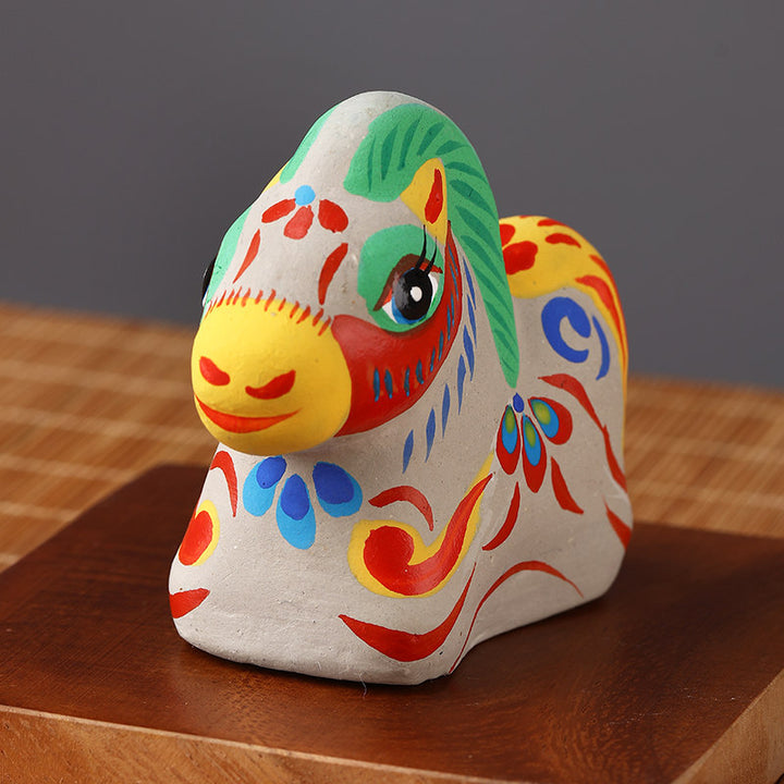 Fengxiang Clay Figurines – Hand-Painted Zodiac Sculptures (Traditional Folk Art)