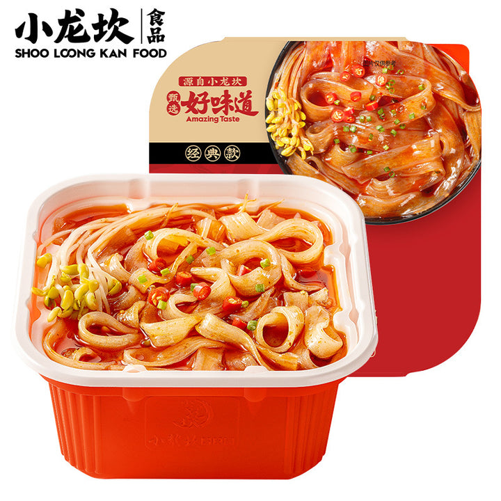 Xiaolongkan Self-Heating Hot Pot (Boxed, Ready-to-Eat, Convenient Meal) with Beef, Chicken Wings, and Wide Noodles